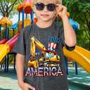 Kids4ever Boys T-Shirts Cotton Alphabet Truck Pattern Short Sleeve Toddler Tee Shirt for 2-6 Years Old (4th of July-1)