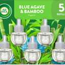 Air Wick Plug in Scented Oil Refill, 5 ct, Blue Agave and Bamboo, Air Freshener, Essential Oils