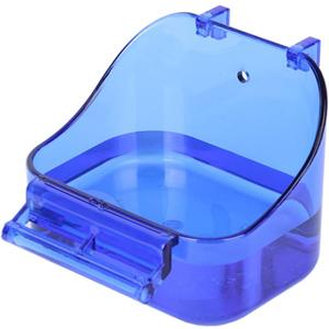 YJJKJ Pet Bird Bath Box, Bird Caged Parrot Bathing Tub, Bird Cage Accessory Bathing Tub Bath for Small Brids Parakeet Canary Budgerigar Lovebirds (Random Color)