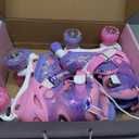 METROLLER Kids Roller Skates Girls Ages 4-6 5-8 8-12 Adjustable Toddler Roller Skates Shining Wheels Little Unicorn Sports Outdoors