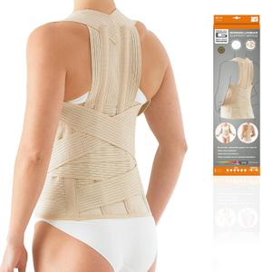 Neo-G Dorsolumbar Support Brace - Back Support For Early Kyphosis, Rounded Shoulders, Posture Correction, Muscular Aches, Lumbar Support - Fully Adjustable - Class 1 Medical Device - Medium - Tan (Medium: 27.6 - 33.5 in / 70 - 85 cm)