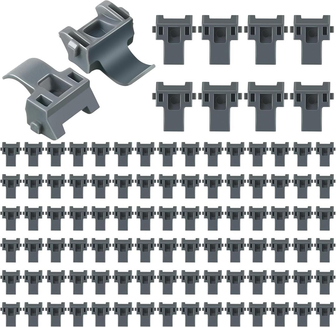 Dreyoo 100 Pcs Cabinet Restrictor Clips, 86 Degree Angle Restriction Hinges Clips, Compatible with Blum 38C315B3, Plastic Restraints for American Kitchen Cabinet Door