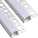 10 Pack 3.3ft/1Meter Plaster-in Recessed Drywall Led Strip Diffuser Aluminum Channel Profile for LED Strip Trimless Lighting Wall and Ceiling, 10M