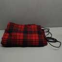 HomeMate Electric Blanket Heated Full Size - 72x84 Ultra Soft Cozy Flannel Heating Blanket with 10 Fast Heat Levels 8 Hours Auto Off Over-Heated Protection ETL Certification Keep Warm in Home Office (Red-black)