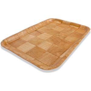 Crestware CWT1319 Woven Wood Rectangle Tray, 13 by 19", Brown