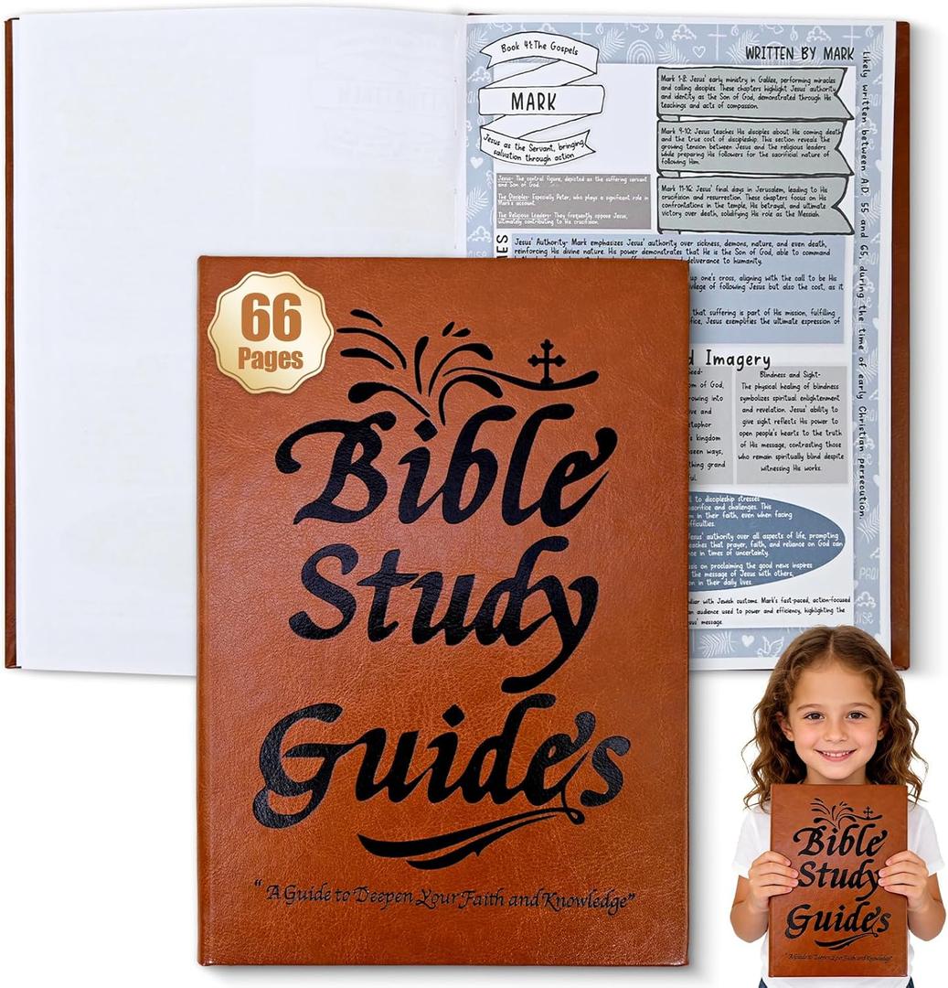 66-Page Bible Study Guides and Devotional Journal with Daily Scripture Quotes, Prayer Prompts, Cross-References, and Reflection Guides - A Comprehensive Year-Long Plan and Christian Gift