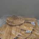 Esmorah Wooden Dessert Table Display Set of 6, Cake and Cupcake Stand Combo (Includes: 2 Three-tier Wooden Cupcake Stands, 1 Cake Stand with Base, 3 Wood Cupcake Display Trays) for Wedding/Party