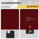 Yakamok 100% Blackout Curtains for Bedroom 2 Panels - Completely Blackout Window Drapes Thermal Insulate Window Panels with Black Backing for Living Room, Grommet Top (38 by 84 inches, Burgundy Red)