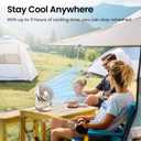 Desk Fan, 10 inch Air Circulator Quiet Operating Fan for Bedroom, 70ft Strong Airflow, Portable Fan Battery Operated with USB (D-Grey)