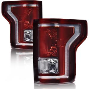 G-PLUS Tail Lights Set Compatible with Ford F150 2015 2016 2017,Left & Right Rear Lamps Brakelights w/bulb Smoke lens Luces Traseras, Faros Traseros Rear Brake Lamps Assembly