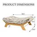 HEAVE SPROUT Small Size Elevated Dog Bed, Natural Finish Raised Dog Bed, Size: 24" x 18⅛" x 7⅞", S_Up to 40 lbs