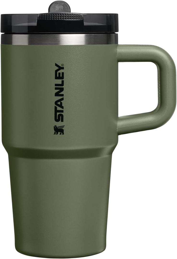 STANLEY Quencher ProTour Flip Straw Tumbler with Leakproof Lid | Built-In Straw & Handle | Cupholder Compatible for Travel | Insulated Stainless Steel Cup | BPA-Free (20 Ounces, Dried Pine)