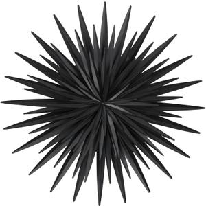 Deco 79 Metal Sunburst Home Wall Decor Large Layered 3D Wall Sculpture, Wall Art 36" x 4" x 36", Black