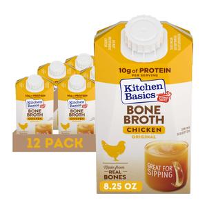 Kitchen Basics Original Chicken Bone Broth, 8.25 oz (Pack of 12)
 BBD 12/08/2027