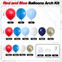 Red and Blue Balloon Arch Kit, Red White Blue Balloon Garland Kit, Sand Gold Balloons Navy White Balloons For Independence Day Baseball Theme Baby Shower Birthday Party Decorations