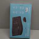 Ergonomic Wireless Keyboard and Mouse Combo, Wave Keys Keyboard with Wrist Rest for Natural Typing, 3 DPI Adjustable Ergonomic Silent Mouse for Computer/Laptop/Windows/Mac (Purple)