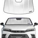 Windshield Sun Shade for 2022-2025 Honda Civic. Front Window Sunshade with Storage Bag B (Classic Shiny Silver)