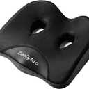 LOUTYTUO Seat Cushion Pillow,100% Memory Foam and Washable Cover,for Office Chair,Car Seat and Wheelchair, Soft Support Seat Cushion (Black)