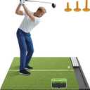 Golf Hitting Mat with Alignment Aid and for Pro Turf Practice - 5x4 26mm