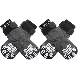 PUPTECK Anti-Slip Dog Socks with Double Sides Grips for Small Medium Large Dogs Hardwood Floors Prevents Licking, Dog Shoes for Hot Pavement Traction Control Paw Protector for Senior Dogs, Grey XL PUPTECK Anti-Slip Dog Socks with Double Sides Grips for Small Medium Large Dogs Hardwood Floors Prevents Licking, Dog Shoes for Hot Pavement Traction Control Paw Protector for Senior Dogs, Grey XL