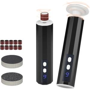 Electric Foot Callus Remover, Professional Pedicure Kit for Women & Men - Electric Foot File with Speed Adjustment & Rotation Control for Feet Care, Includes 20Pcs Sandpaper + 10Pcs Barrel Sandpaper