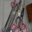 5 in1 Dog Grooming Scissors Kit, Professional Dog Scissors for Grooming with Safety Round Tips, Titanium Coated Grooming Shears for Dogs Cat Pet At Home