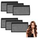 Lock Curly Hair Stretcher Net Prevent Shrinkage No Heat Styling Net Length Hair Stretcher Looser Curl Wave Ringlets Tools Black 13In 4Pcs