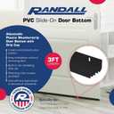 PVC Slide-On Door Bottom | Adjustable Plastic Weatherstrip Door Bottom with Drip Cap | 3 Feet (36-Inch) | for 1 3/4 Doors | Black | Fits Gaps 3/8 to 7/8 | Made in The USA