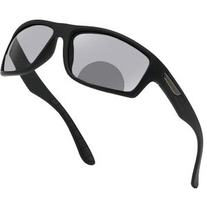 Sports Transition Readers Sunglasses Wrap Around Readers Photochromic Bifocal Reading Glasses For Men and Women (black, 1.75, x)