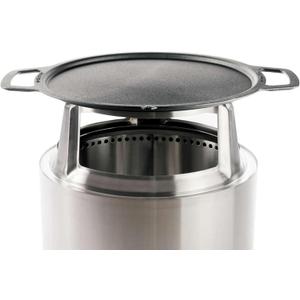 Solo Stove Bonfire Griddle + Hub, Cast Iron Cookware with Stainless steel Hub for 8 Elevation, Addition to Bonfire fire pit, Weight: 19.5lbs, Cooking surface diameter 17.75"