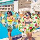 3 Pcs Inflatable Pool Floats 40 Inch Pool Floaties Tubes Jumbo Swimming Tubes Rings for Adults Summer Beach Bachelorette Wedding Party Decor Supplies