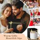 Monogrammed Women Large Coffee Mug Tea Cup Ceramic with Handle Big Heavy Pretty Customized Personalized Cute Women Birthday Christmas Gift Her Wife Mom Grandma Girlfriend Friend Friendship Unique,A