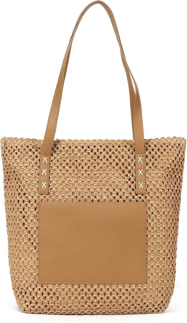 LA CARRIE Straw Beach Tote Bags for Women Shoulder Handbags for Vacation