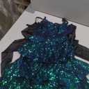 GRACE KARIN Girls Sequin Formal Dresses Kids Party Special Occasion Fancy Dress Tie Back 3 Layer Prom Graduation Outfits, 7Y