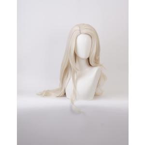 Anime Cosplay Wigs Womens Long Wavy Beige Princess Wig Halloween Costume Party Synthetic Wigs