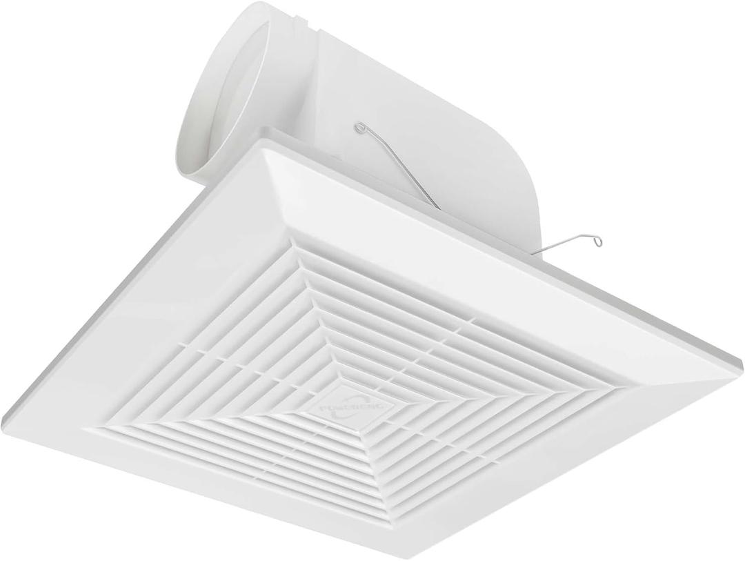 Bathroom Fan Ceiling Mount Exhaust Ventilation,141 CFM 0.7 Sones,4 Inches Duct,White,Very Quiet Ventilation and Exhaust Fan