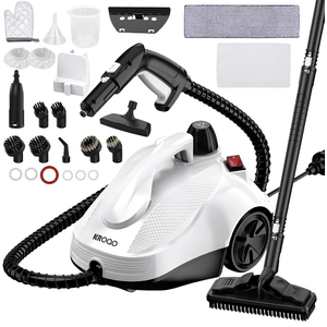 Steam Cleaner, Steam Mop with 23 Accessories, Powerful Multipurpose Portable Steamer for Cleaning to Remove Grime, Grease, for Multi-Purpose and Multi-Surface Floors, 16.4ft Power Cord, White
Color:
White