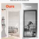 VEVOR Extra Tall Pet Gate for Cats, 28-34 in Adjustable Width, 78.7 in High Dog Gate, with Pressure Mount Kit and Wall Mount Kit, 1.2 in Narrow Bar Spacing, for Stairs, Doorways, and House, White