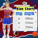 7PCS Womens Halloween Bunny Basketball Jersey Set-with Skort,Gloves, Headband, Wristbands, Socks, Hair Hoop & Tail (M)
