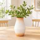 Rustic Farmhouse Ceramic Vase, 10 Inch