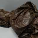 Chair Slipcover with Armrest Pockets 2-Piece Set, Stretch Faux Leather Chair Cover for Armchairs(Fits 31-45") - Non-Slip, Machine Washable, Pet & Kid Friendly - Dark Brown