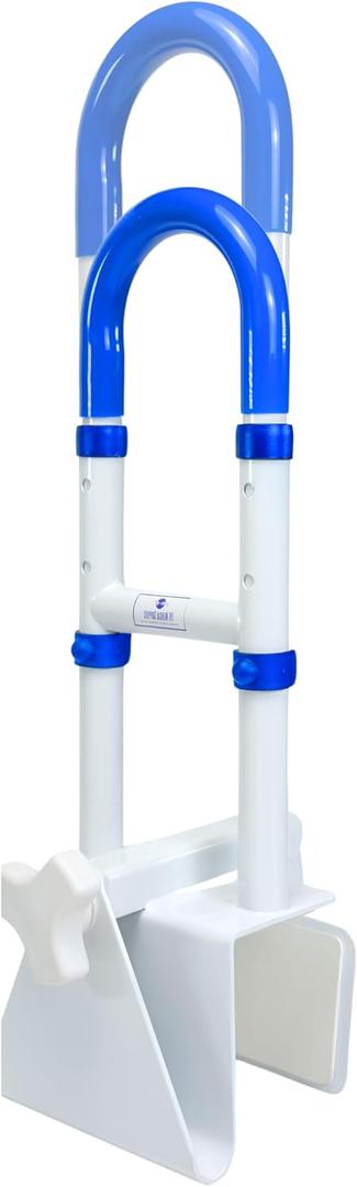 EYL Medical Supplies Adjustable Bathtub Handle for Elderly | Sturdy Clamp-On Tub Grab Bar with 300lb Capacity | Grab Bars for Bathtubs | Shower Handle for Elderly | Durable Tub Safety Rail 14" x 17