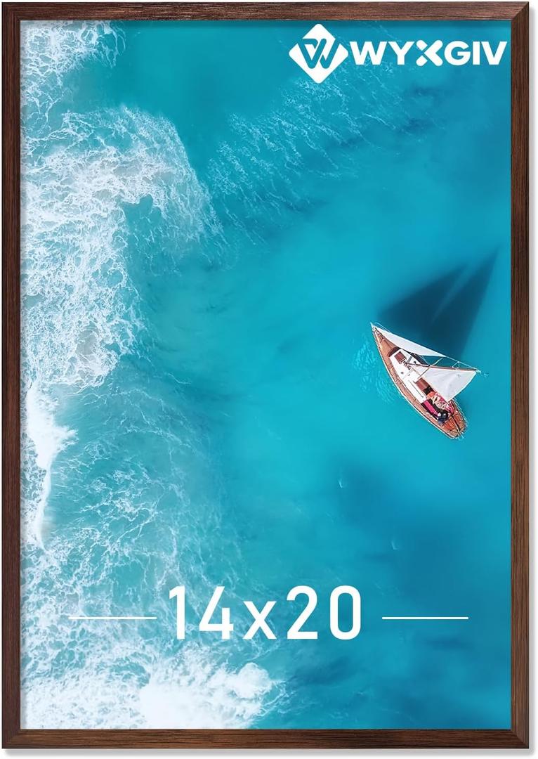 Brown 14x20 Picture Frame Lightweight yet Durable Frame Wall Hanging