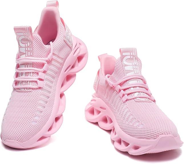 GSLMOLN Womens Walking Shoes Mesh Non Slip Gym Sports Casual Fashion Sneakers, Size 40