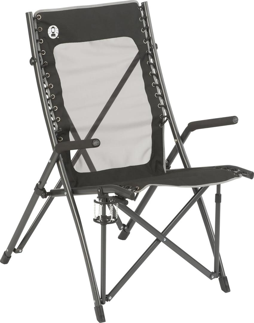 Coleman Comfortsmart Portable Suspension Chair, Ultra-Comfortable Outdoor Camping Chair with Drink Holder & Carry Bag, Supports up to 300lbs, Great for Camping, Tailgating, Firepits, Patio, & More