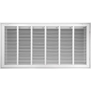 Howeall 30"W x 14"H [Duct Opening Size] Steel Return Air Filter Grille - Removable Face/Door for 1 inch Filters -HVAC Vent Cover Grill - White [Outer Dimensions: 32 5/8"W X 16 5/8"H]