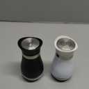 Lonffery Salt and Pepper Shakers Set - Salt Containers for Gifts, Kitchen Decor, Home, RV, Camp, BBQ, 4 oz Farmhouse Spice Dispenser with Glass Bottom, Black and White, Set of 2