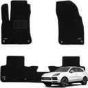 WENNEBIRD Superior Carpet Floor Mats for 2019-2026 Porsche Cayenne, 0.5-Inch Ultra-Thick, Noise-Reducing, All-Weather Waterproof Anti-Slip 3-Pc Set