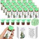 Wettarn 48 Sets Cactus Positive Gifts Cute Stress Balls with Believe in Yourself Gift Boxes Party Favors for Students Coworkers Employees School Office Relief Inspirational Desk Accessories