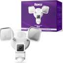 Roku Floodlight Camera for Home Security, Wired Outdoor Security Camera with 270 1080p HD Night Vision, Dimmable Floodlights, Motion & Sound Detection, Remote Monitoring, 90-Day Subscription Included